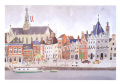 安野光雅のポストカード「Haarlem」